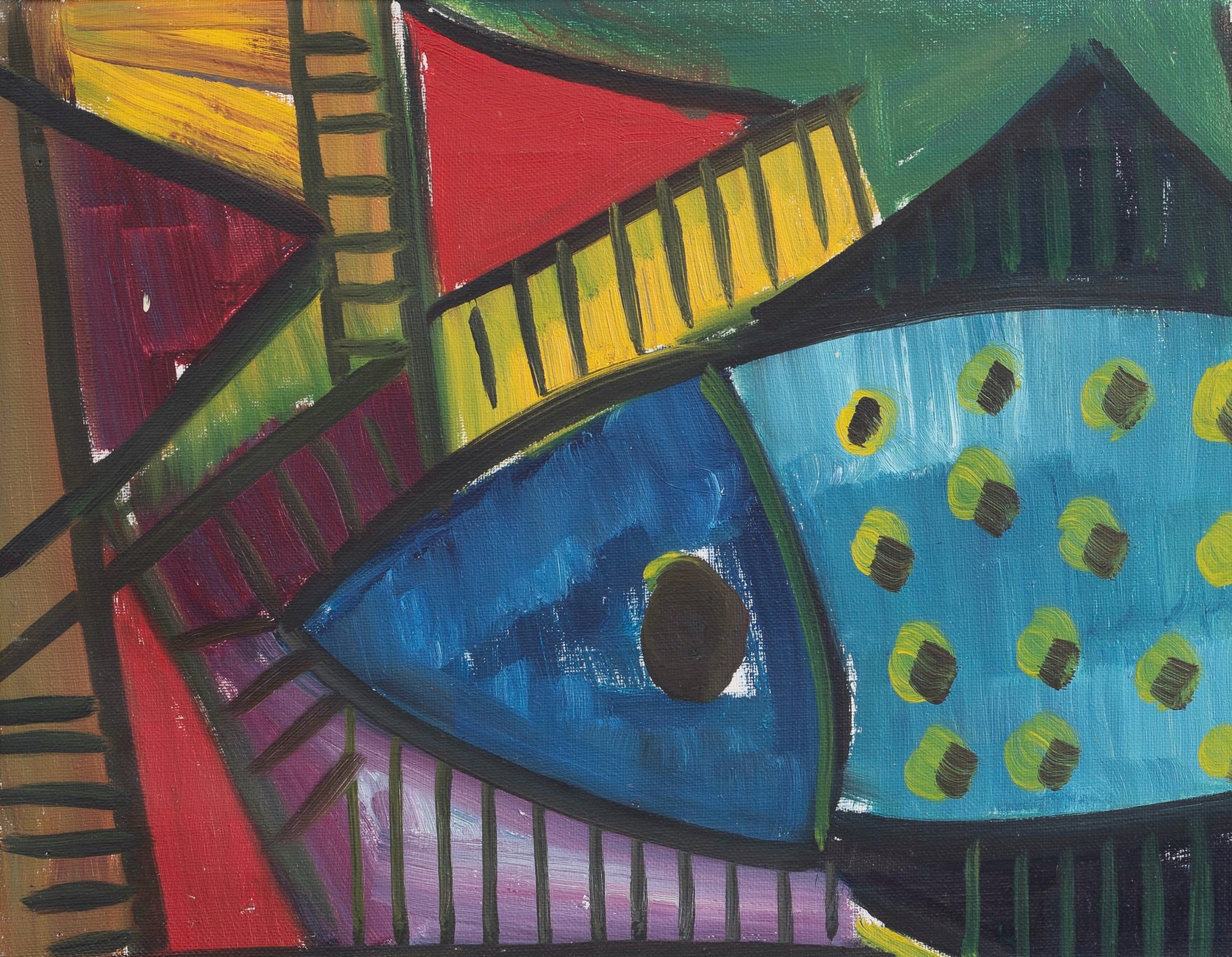 Mid Century Original Oil Painting L Zelig Sweden