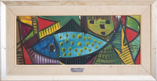 Mid Century Original Oil Painting L Zelig Sweden