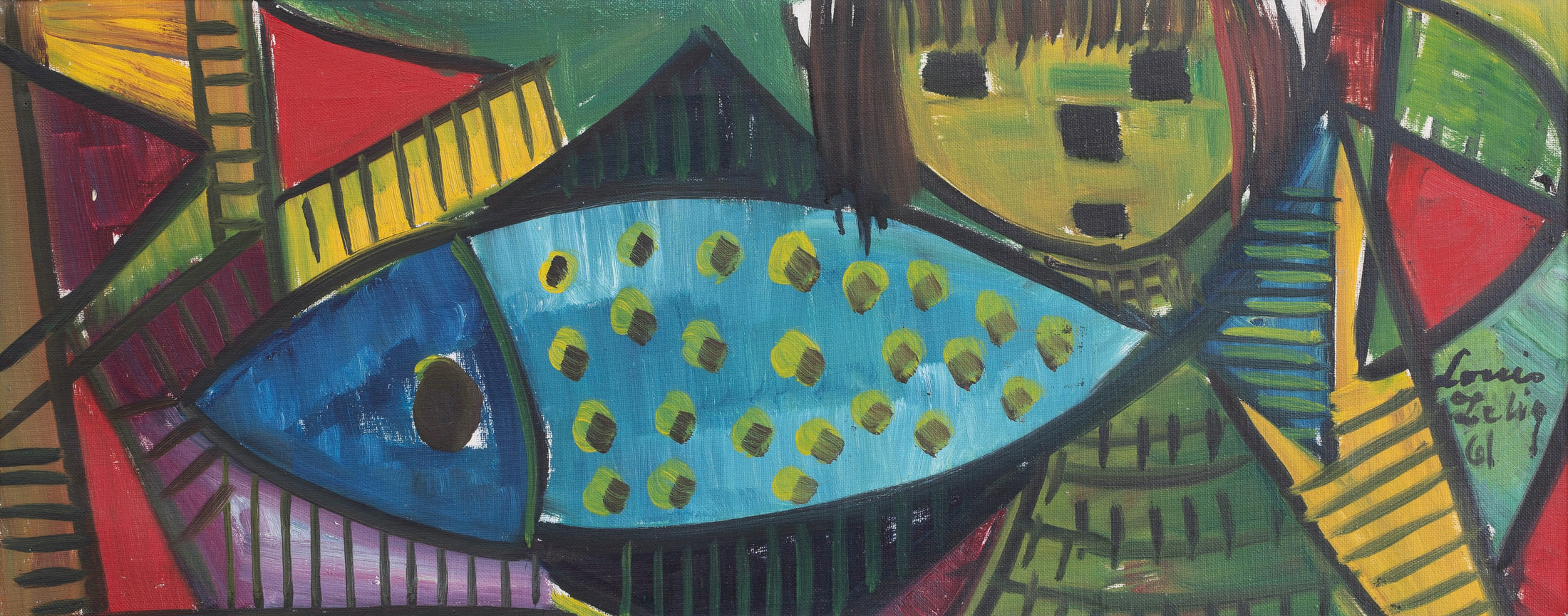 Mid Century Original Oil Painting L Zelig Sweden