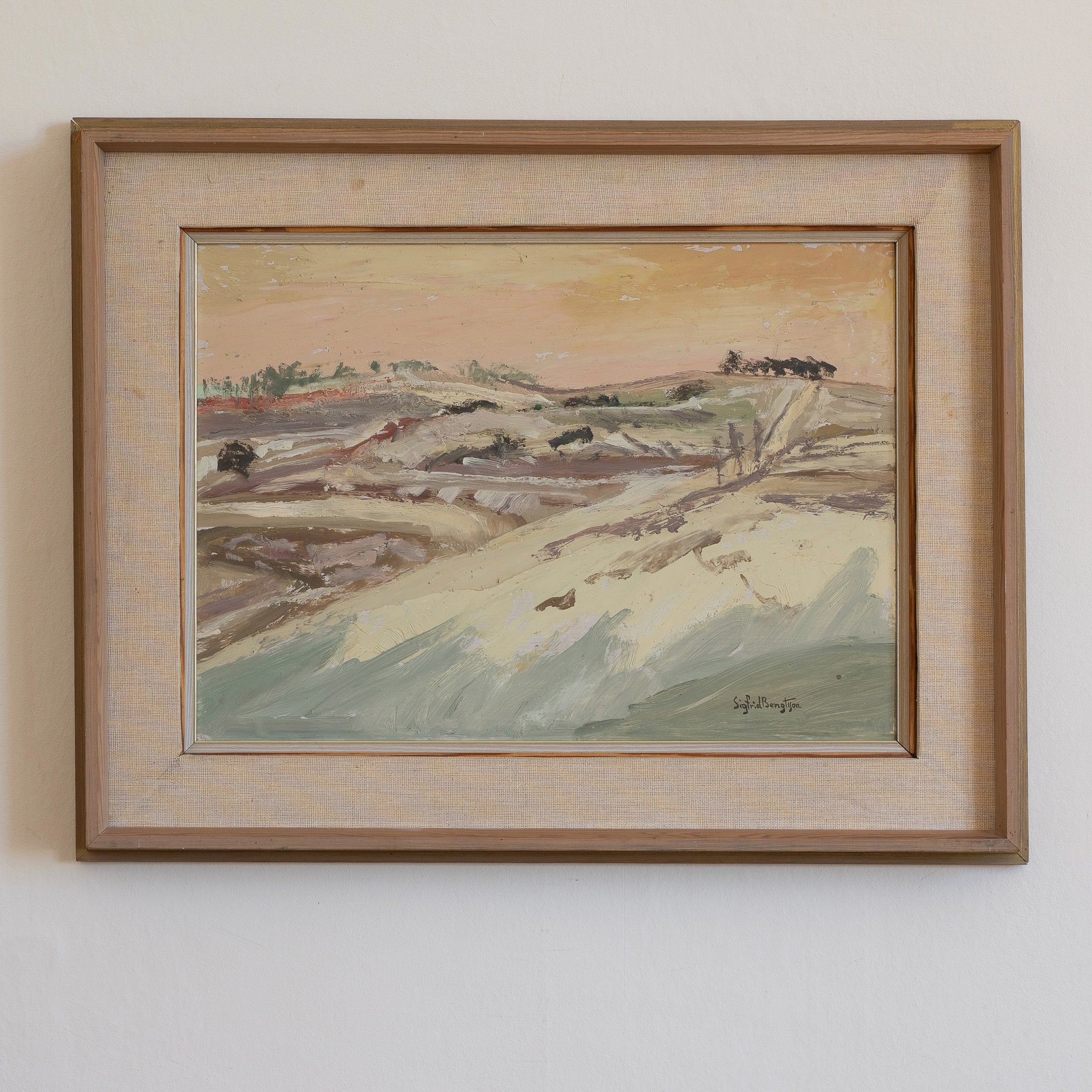 Original Vintage Winterscape Oil Painting from Sweden
