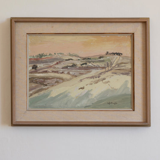 Original Vintage Winterscape Oil Painting from Sweden