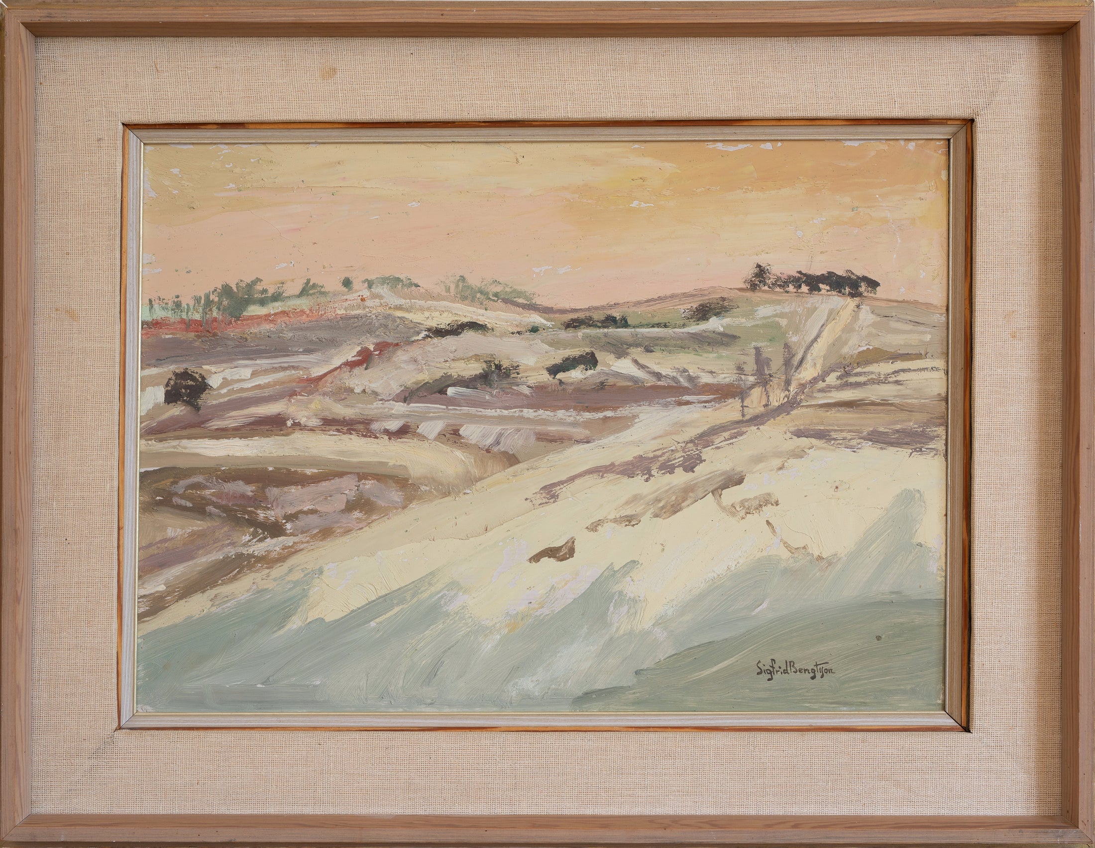 Original Vintage Winterscape Oil Painting from Sweden