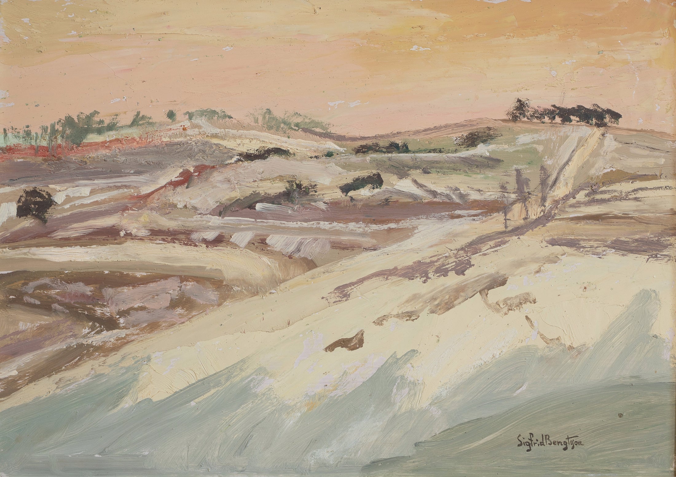 Original Vintage Winterscape Oil Painting from Sweden