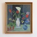 Load image into Gallery viewer, Vintage Art Large Still Life Original Floral Oil Painting From Sweden
