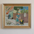 Load image into Gallery viewer, Vintage Art Original Village Oil Painting from Sweden
