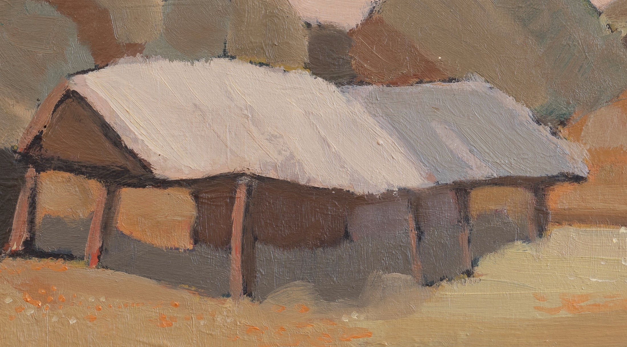 Original Mid Century Landscape Oil Painting from Sweden