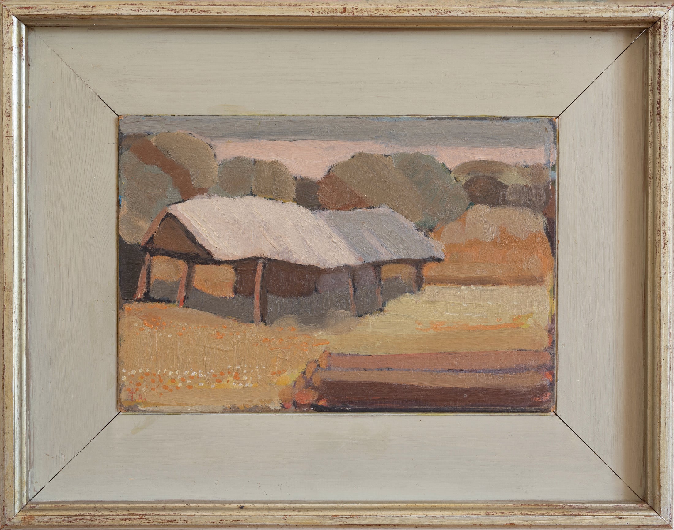 Original Mid Century Landscape Oil Painting from Sweden