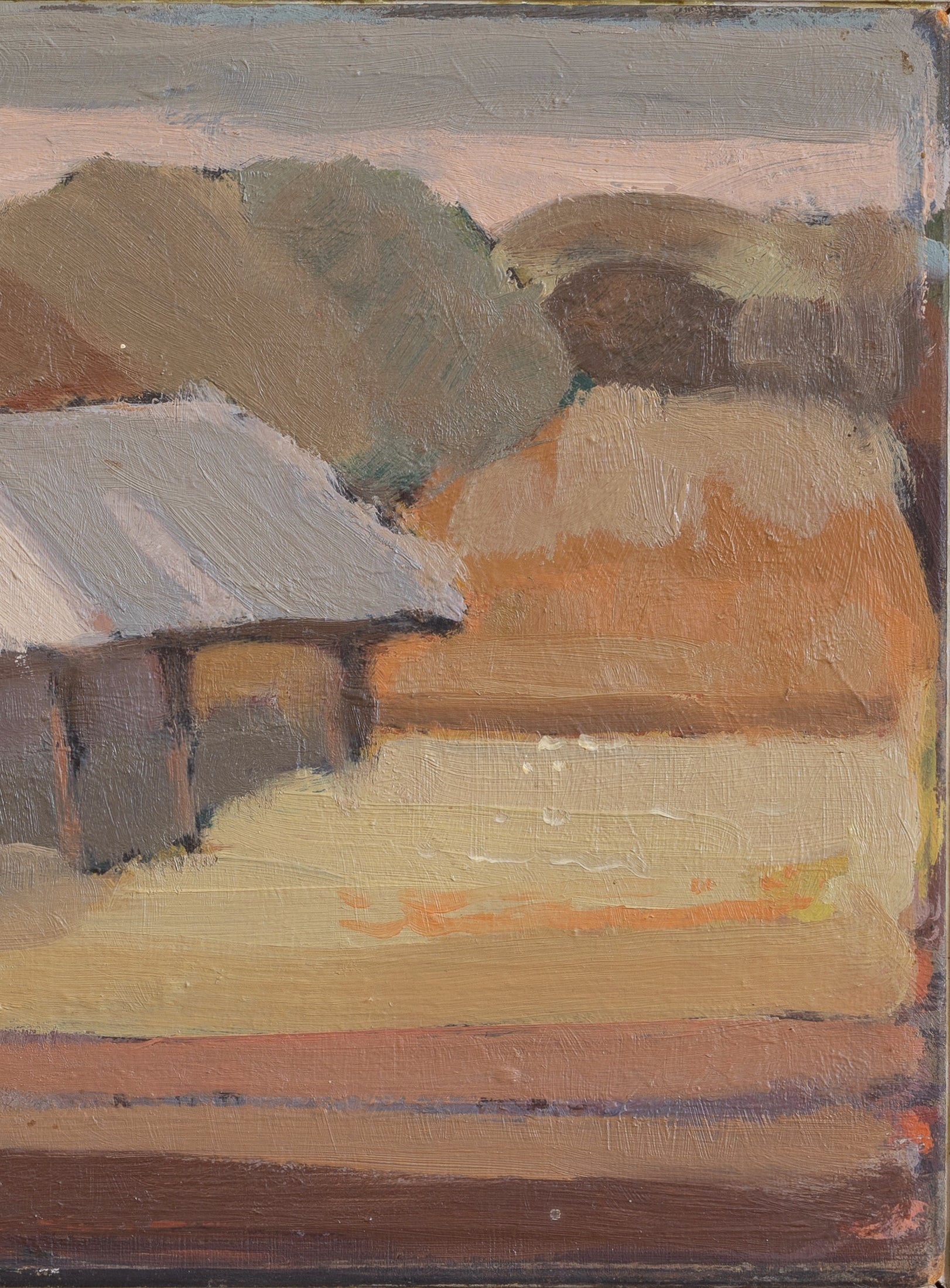 Original Mid Century Landscape Oil Painting from Sweden