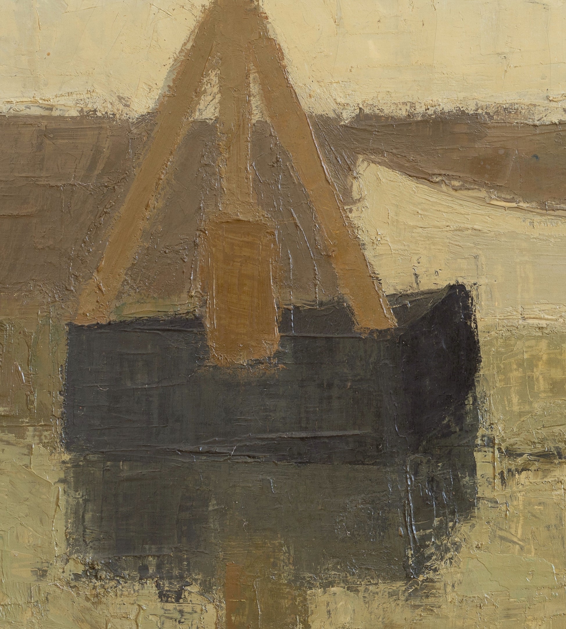 Mid Century Original Oil Painting From Sweden By S Nilsson