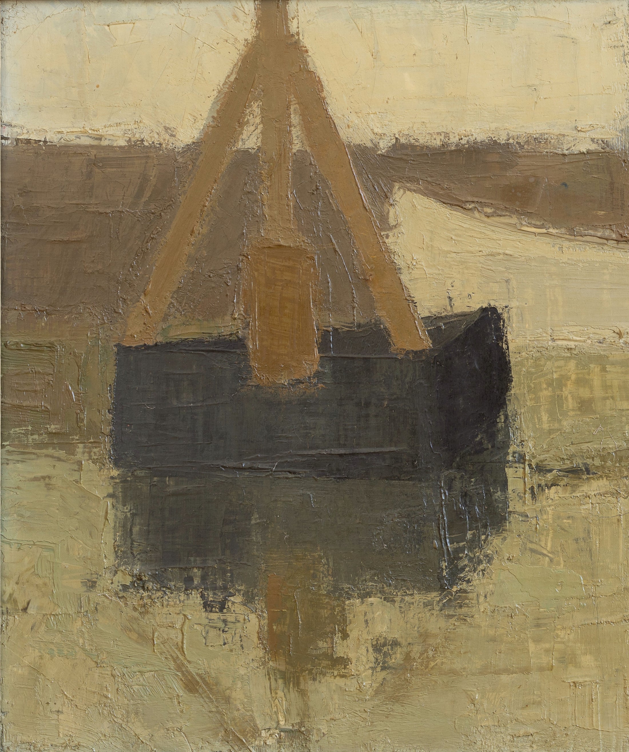 Mid Century Original Oil Painting From Sweden By S Nilsson