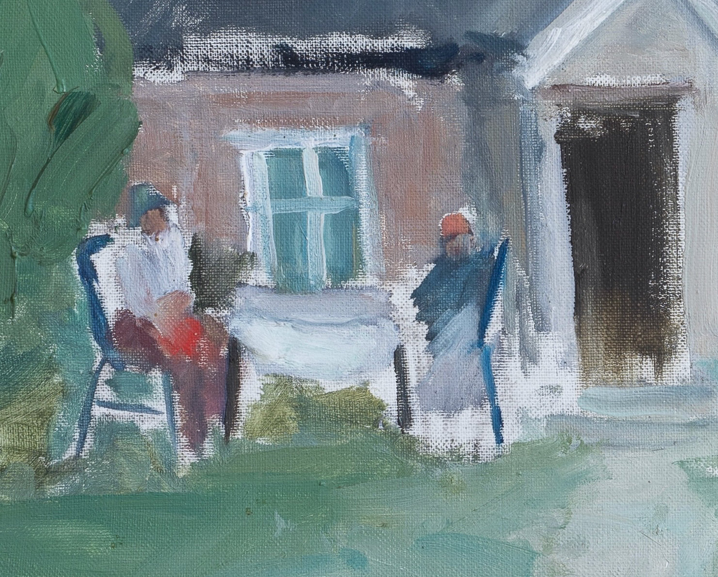 Charming Mid Century Original Oil Painting from Sweden