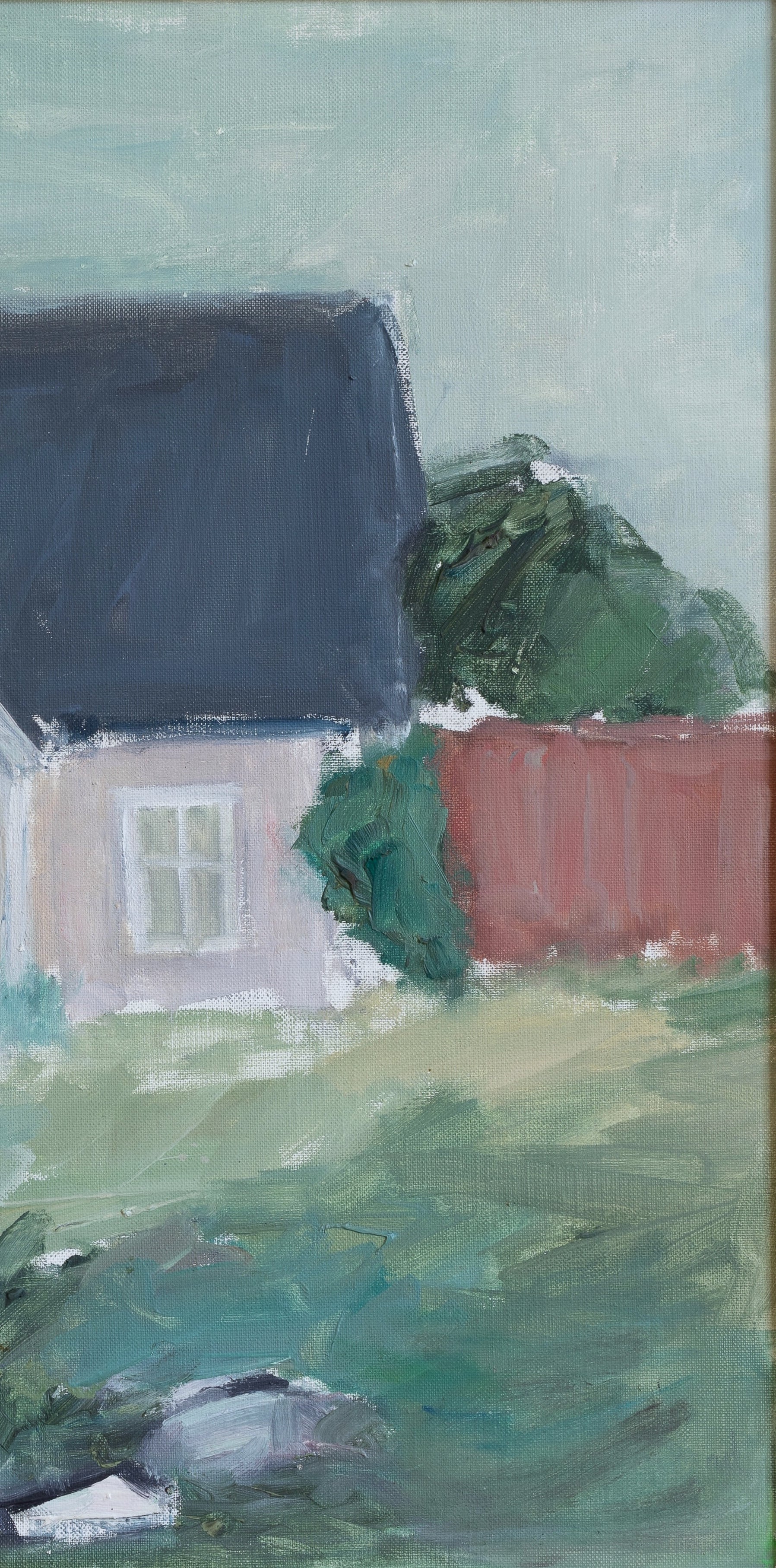 Charming Mid Century Original Oil Painting from Sweden