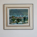 Load image into Gallery viewer, Vintage Art Room Mid Century Vintage Coast Oil Painting
