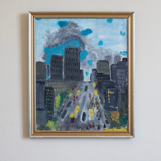 Vintage Mid Century Oil Painting From Sweden by L Herder