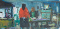 Load image into Gallery viewer, Colorful Mid Century Original Interior Oil Painting From Sweden
