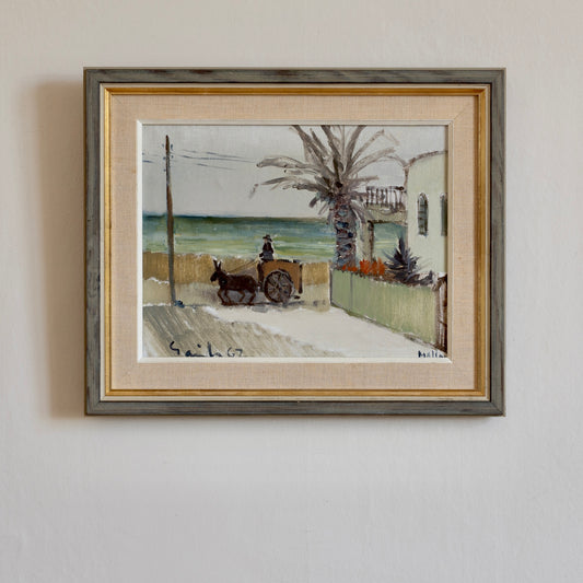 Vintage Art Room Original Oil Painting from Sweden by T Gavik