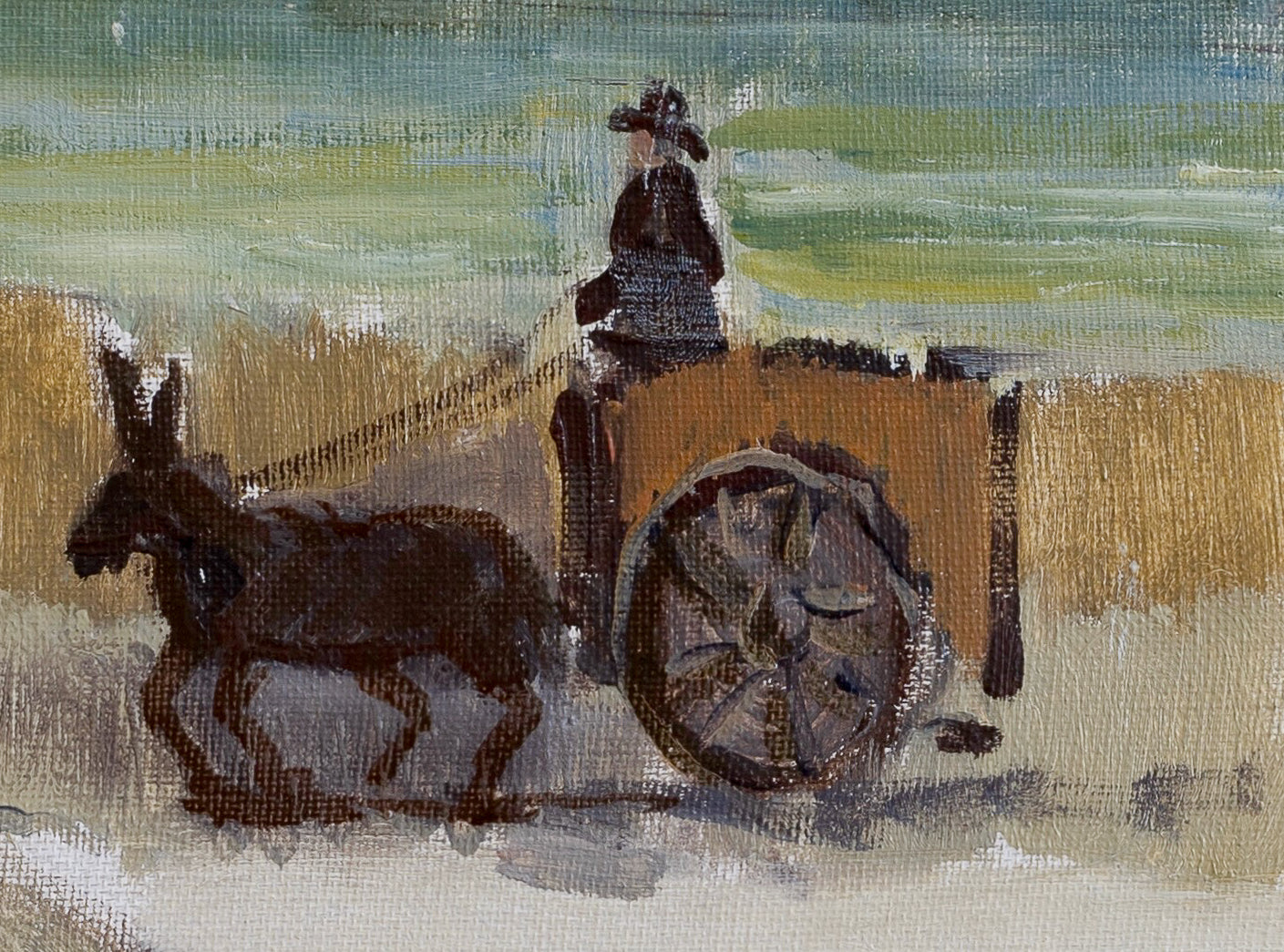 Vintage Art Room Original Oil Painting from Sweden by T Gavik