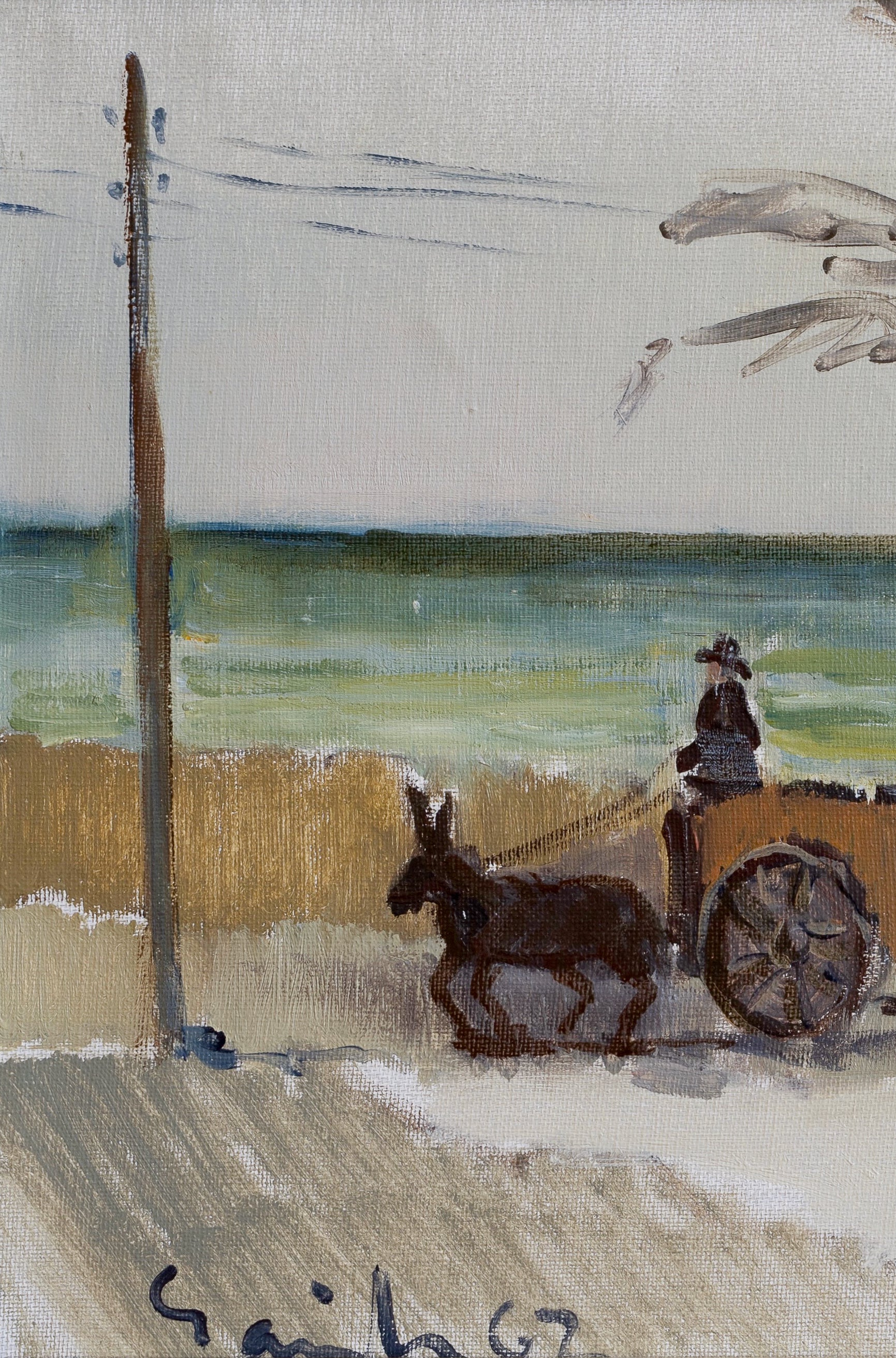 Vintage Art Room Original Oil Painting from Sweden by T Gavik