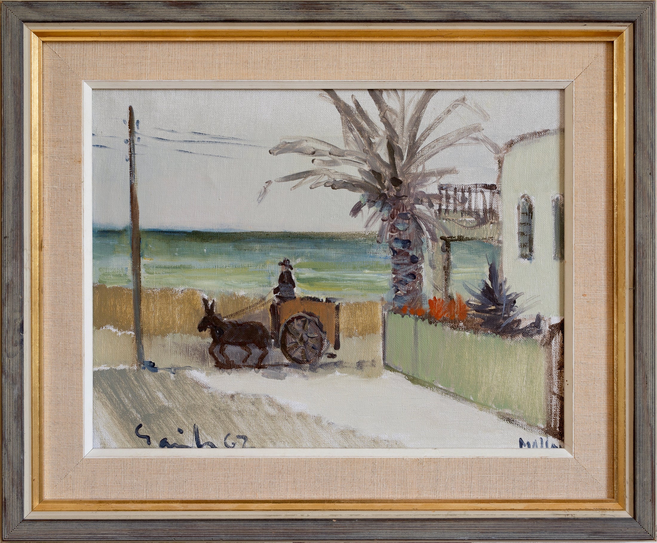 Vintage Art Room Original Oil Painting from Sweden by T Gavik