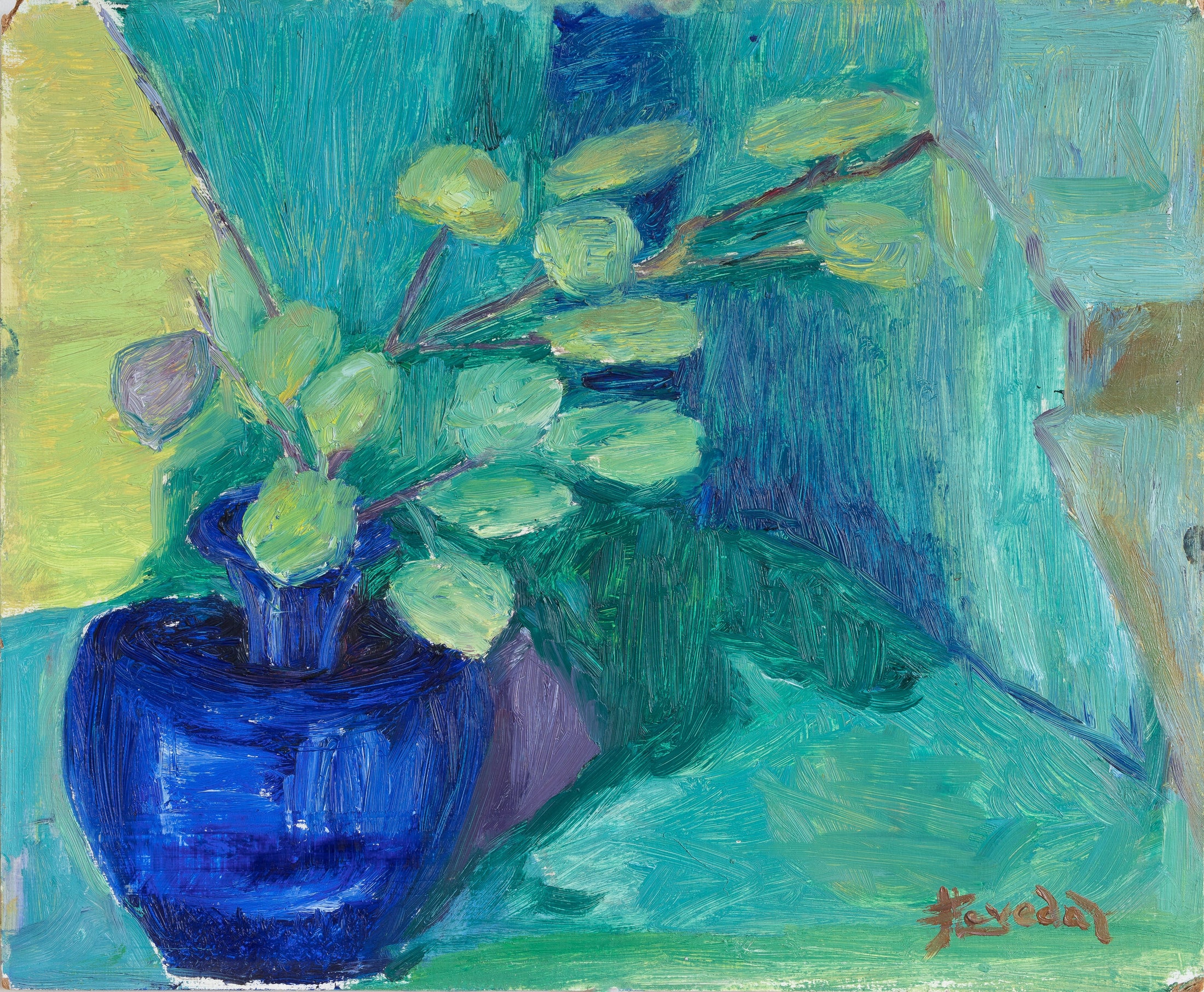 Vintage Original Still Life Oil Painting From Sweden
