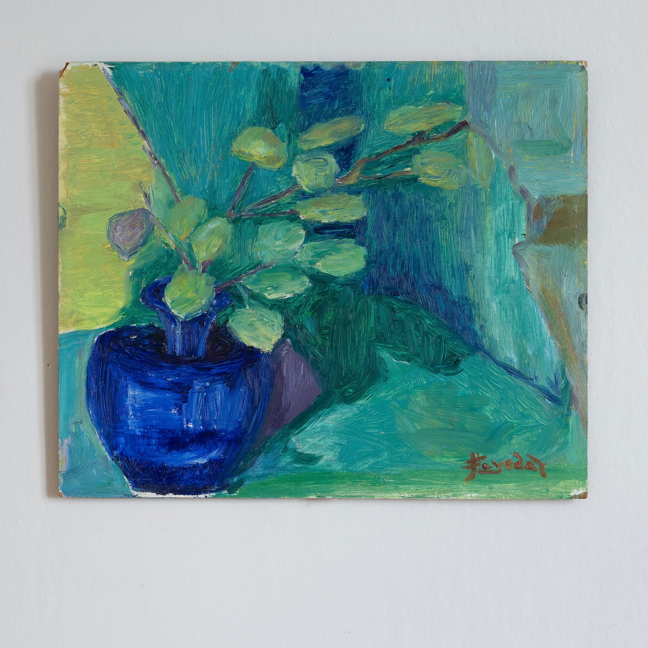Vintage Original Still Life Oil Painting From Sweden