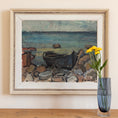 Load image into Gallery viewer, Vintage Mid Century Expressionist Oil Painting from Sweden Signed Emland
