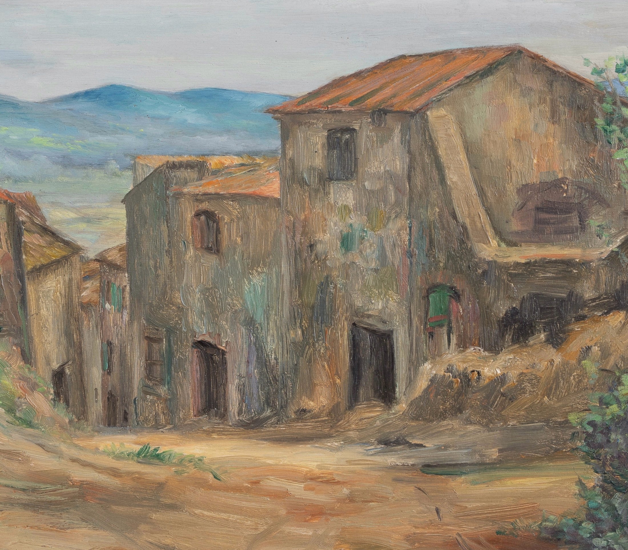 Vintage Mid Century Landscape Oil Painting From Sweden 1950