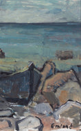 Load image into Gallery viewer, Vintage Mid Century Expressionist Oil Painting from Sweden Signed Emland
