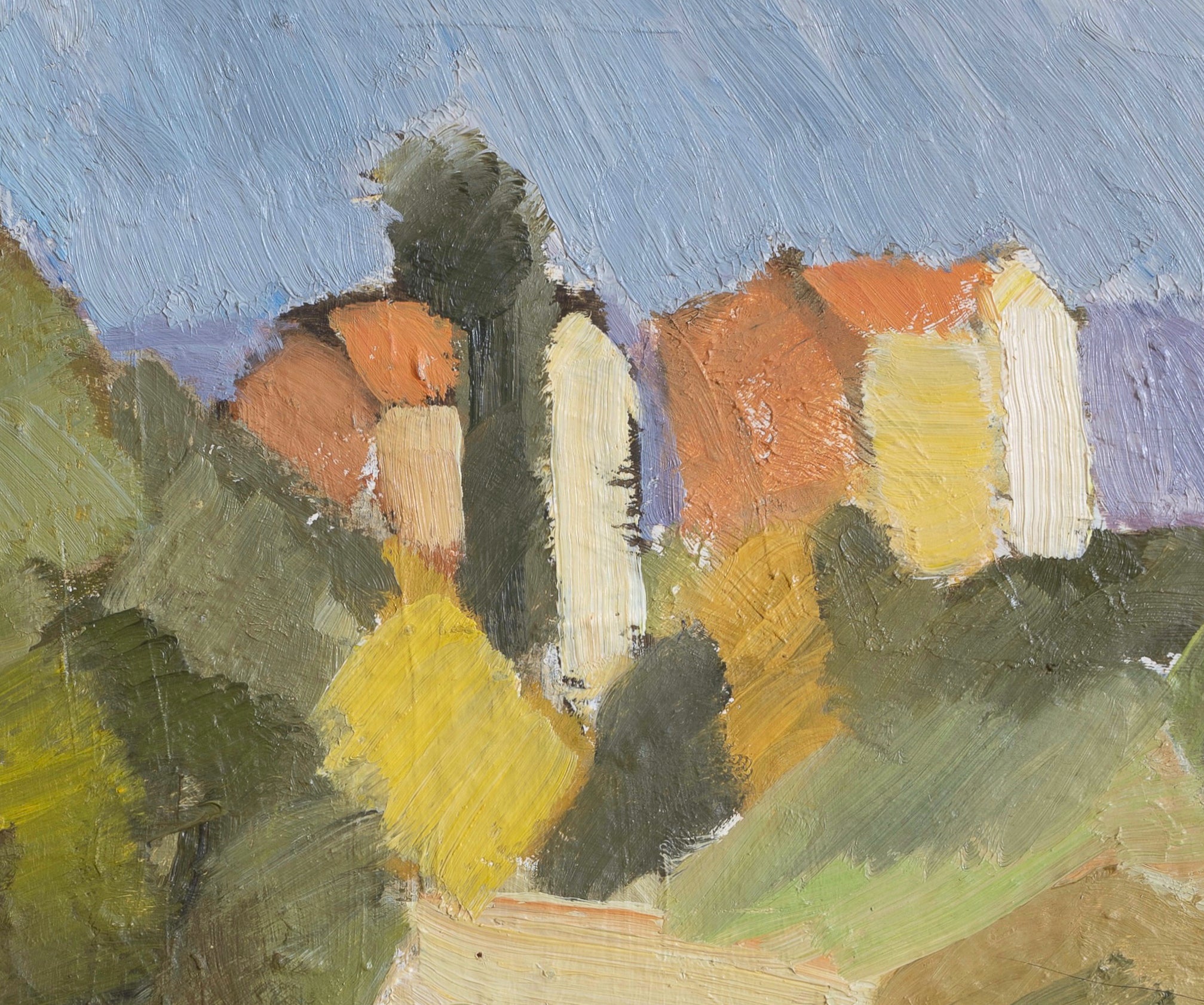 Mid Century Vintage Original Landscape from Sweden 1958