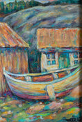 Load image into Gallery viewer, Affordable Art Mid Century Vintage Original Oil Painting  from Sweden
