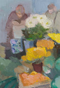 Load image into Gallery viewer, Colorful Vintage Oil Painting of Outdoor Market from Sweden
