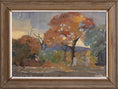 Load image into Gallery viewer, Colorful Swedish Vintage Original Landscape Oil Painting

