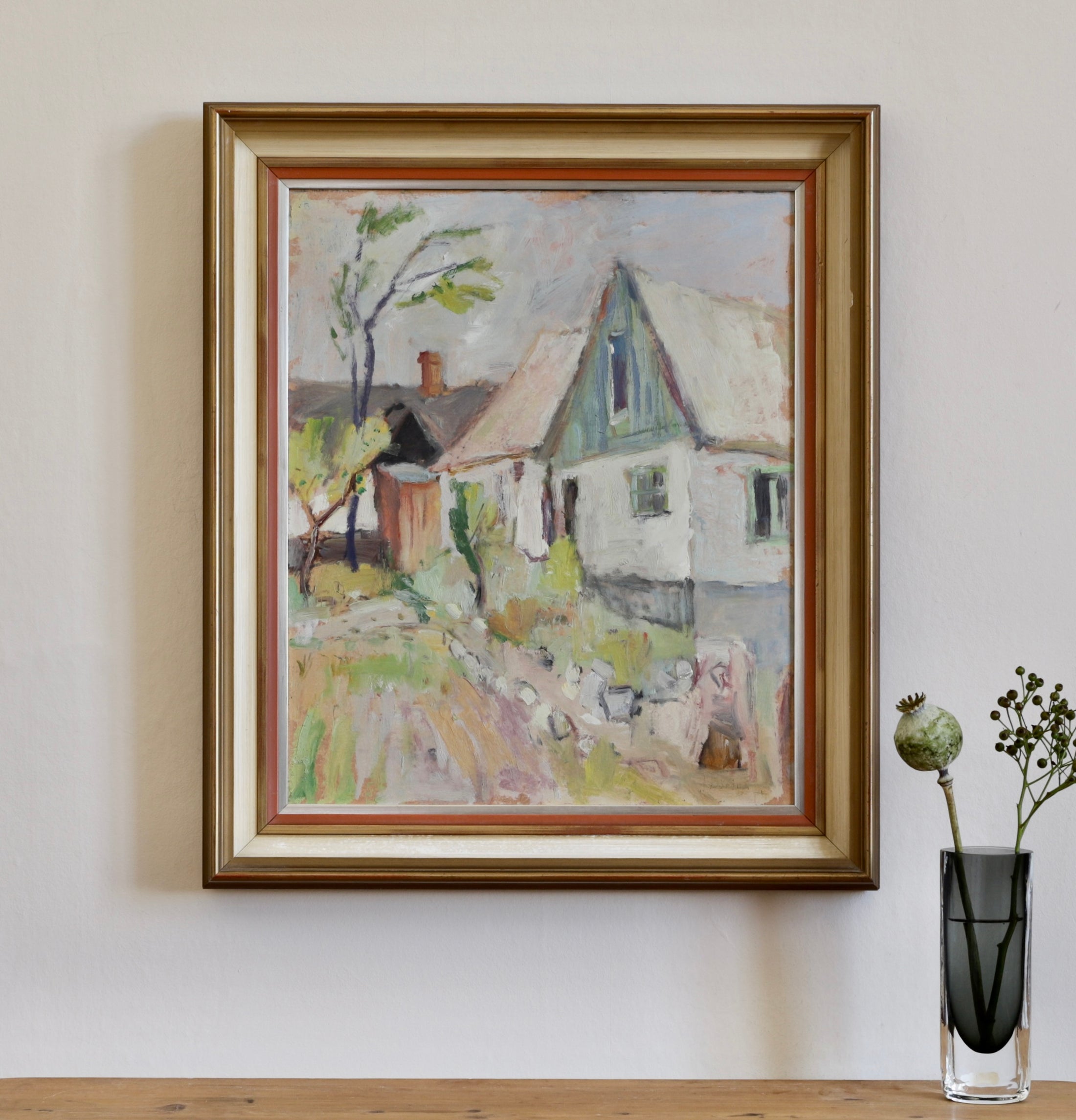Vintage Art Room Mid Century Farmhouse Oil Painting