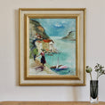 Load image into Gallery viewer, Mid Century Original Coastal Oil Painting
