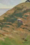 Load image into Gallery viewer, Vintage Art Room Original Coastal Oil Painting from Sweden
