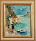 Load image into Gallery viewer, Mid Century Original Coastal Oil Painting
