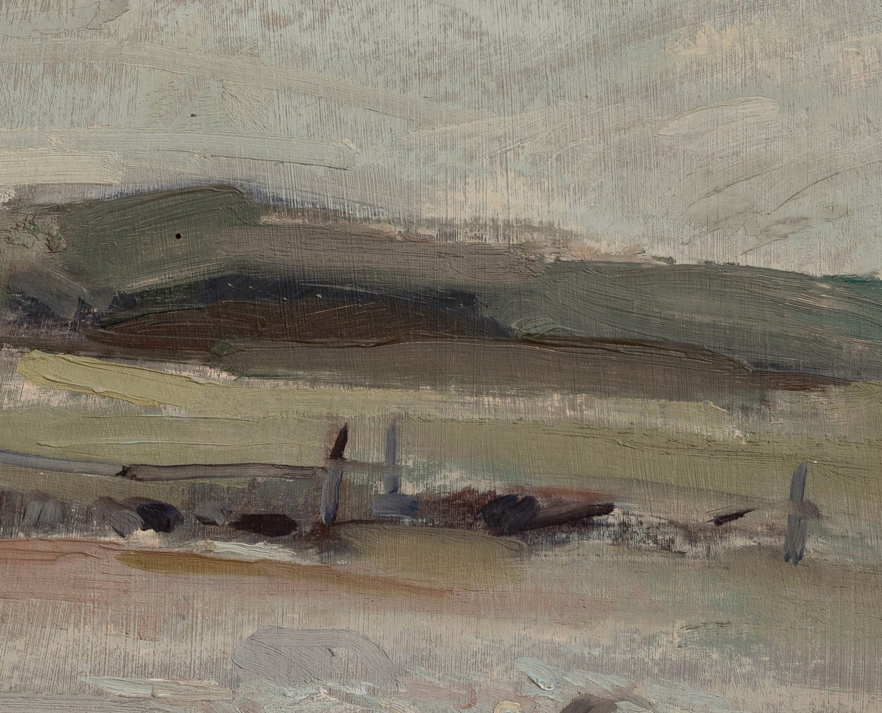 Vintage Original Mid Century Coastal Oil Painting from Sweden