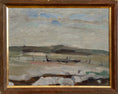 Load image into Gallery viewer, Vintage Original Mid Century Coastal Oil Painting from Sweden

