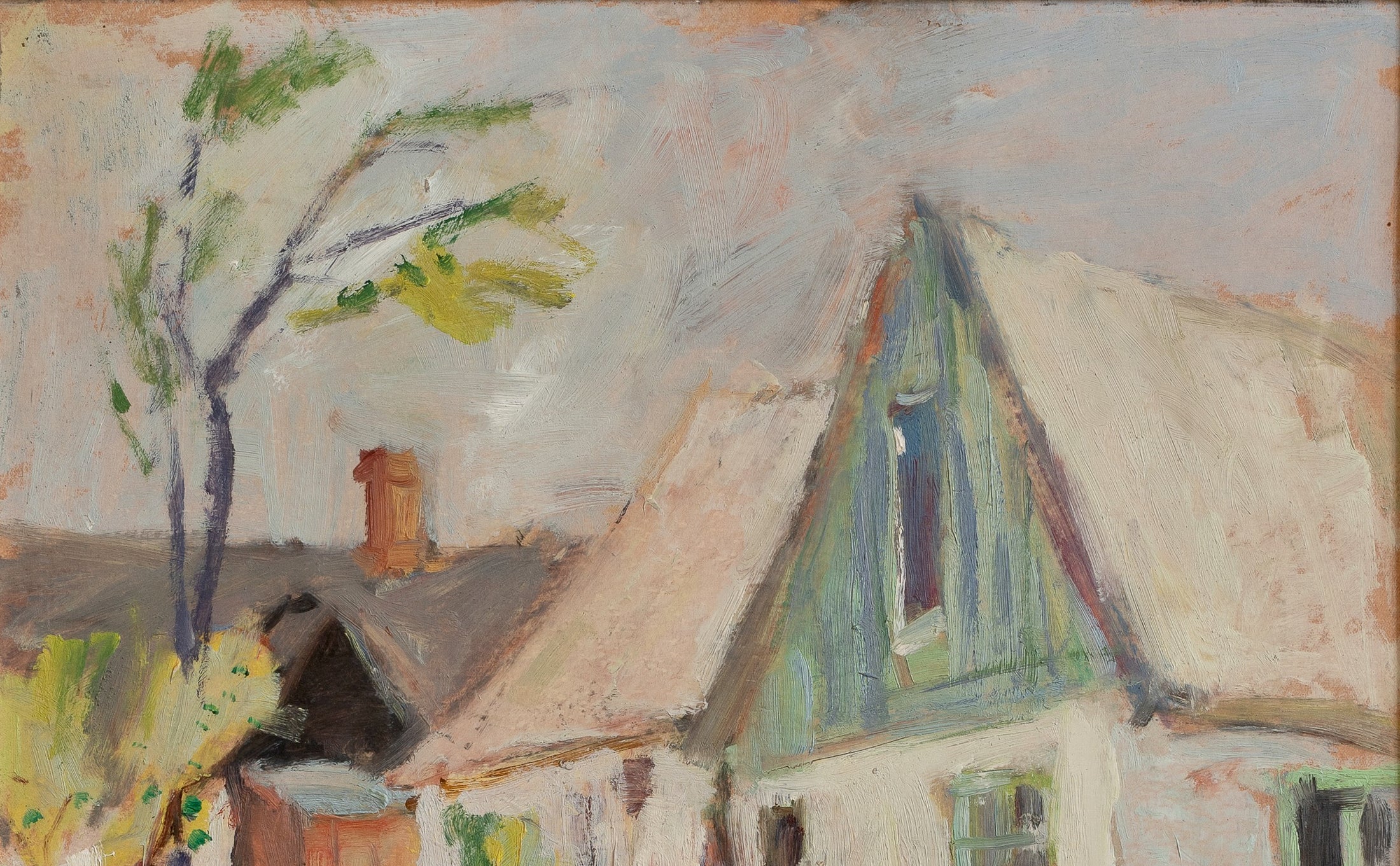 Vintage Art Room Mid Century Farmhouse Oil Painting
