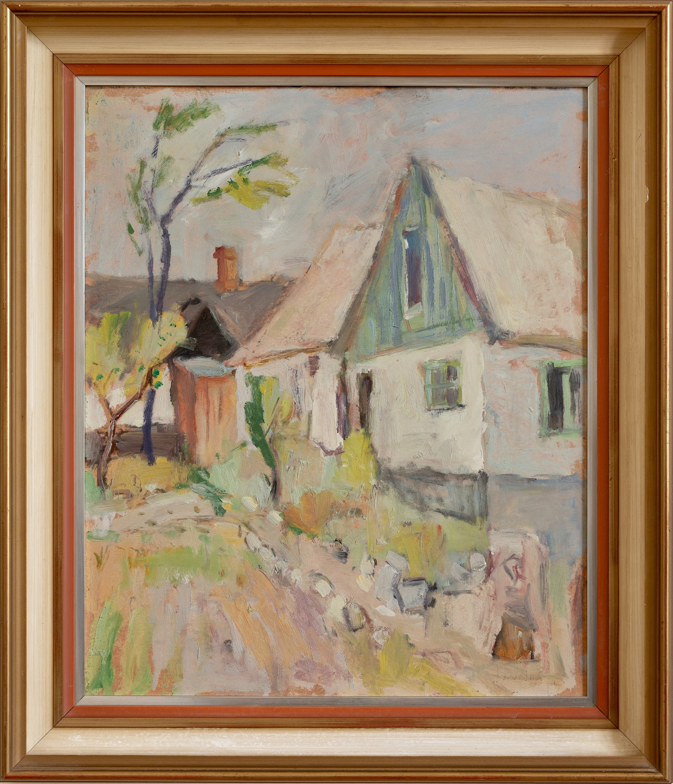 Vintage Art Room Mid Century Farmhouse Oil Painting