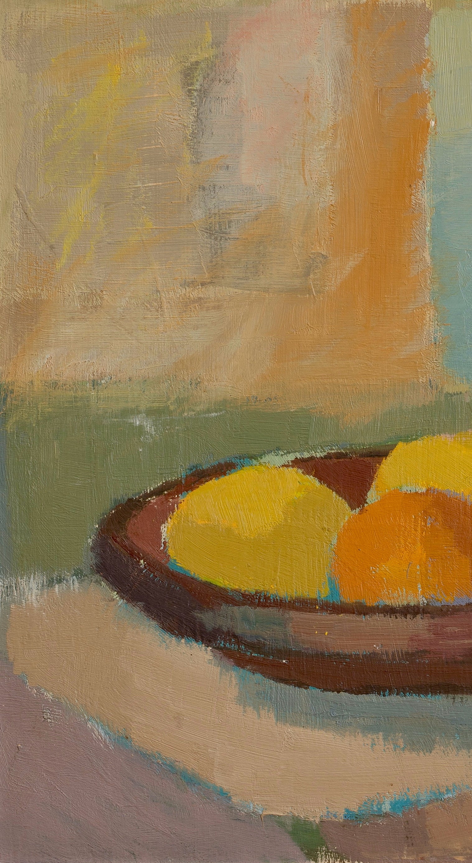 Vintage Mid Century Original Still Life Oil Painting from Sweden