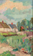 Load image into Gallery viewer, Mid Century Original Landscape Oil Painting By K Ohlsson Sweden
