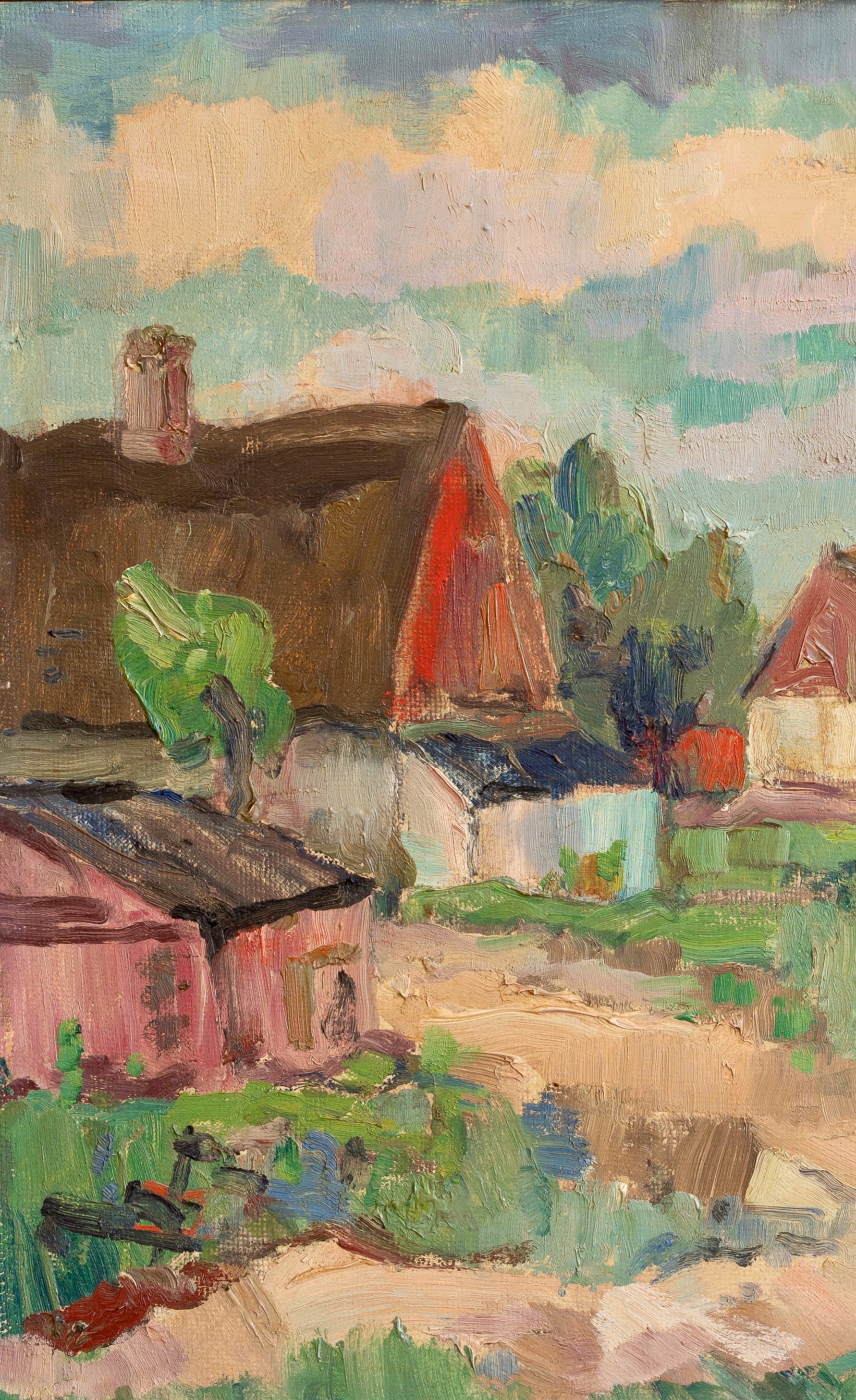 Mid Century Original Landscape Oil Painting By K Ohlsson Sweden