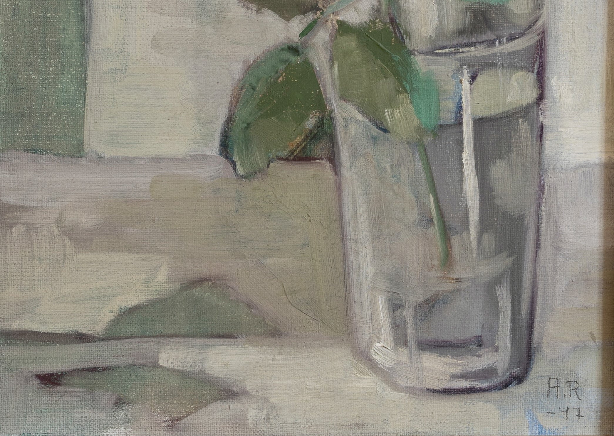 Mid Century Original Rose Still Life from Sweden