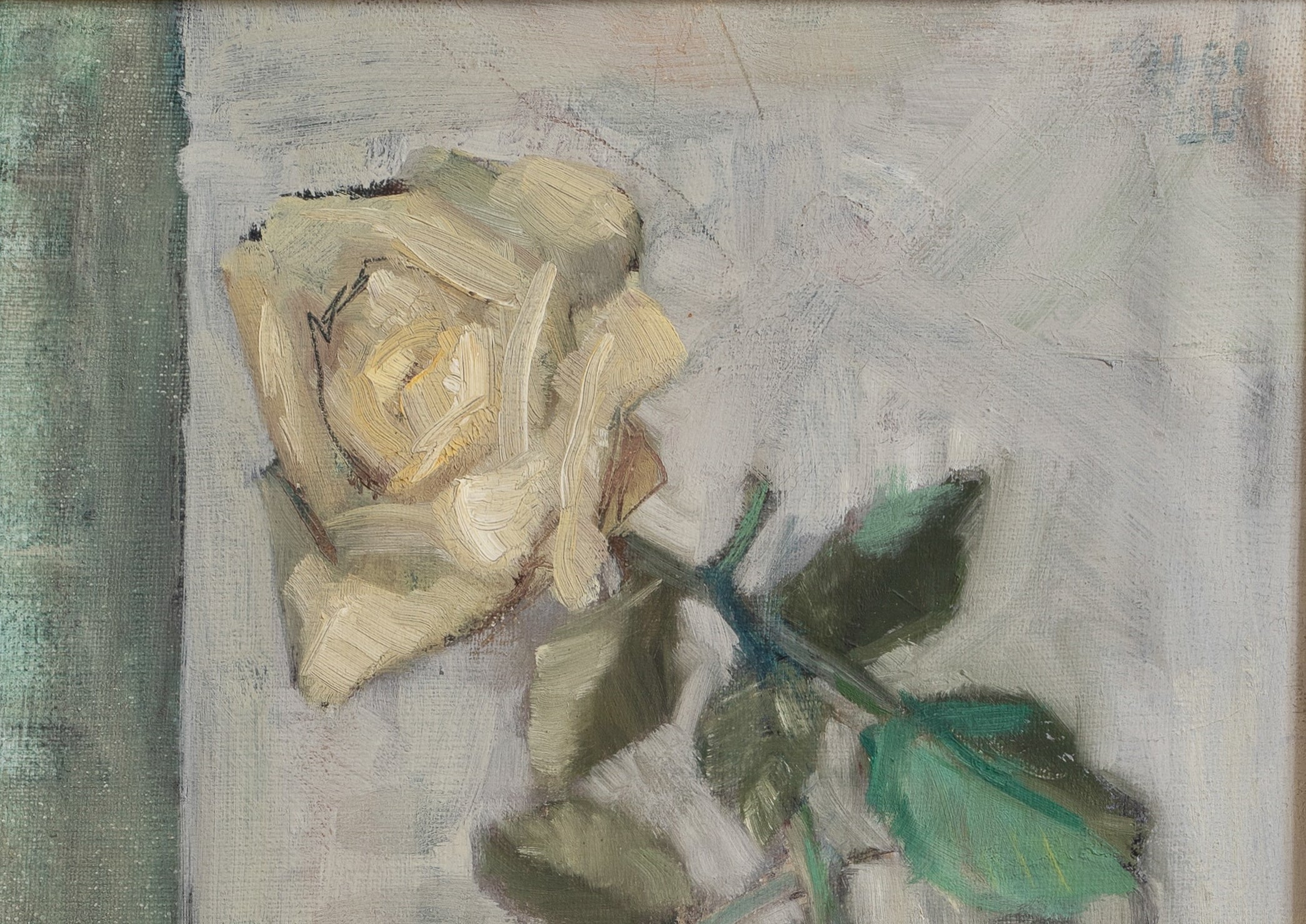 Mid Century Original Rose Still Life from Sweden