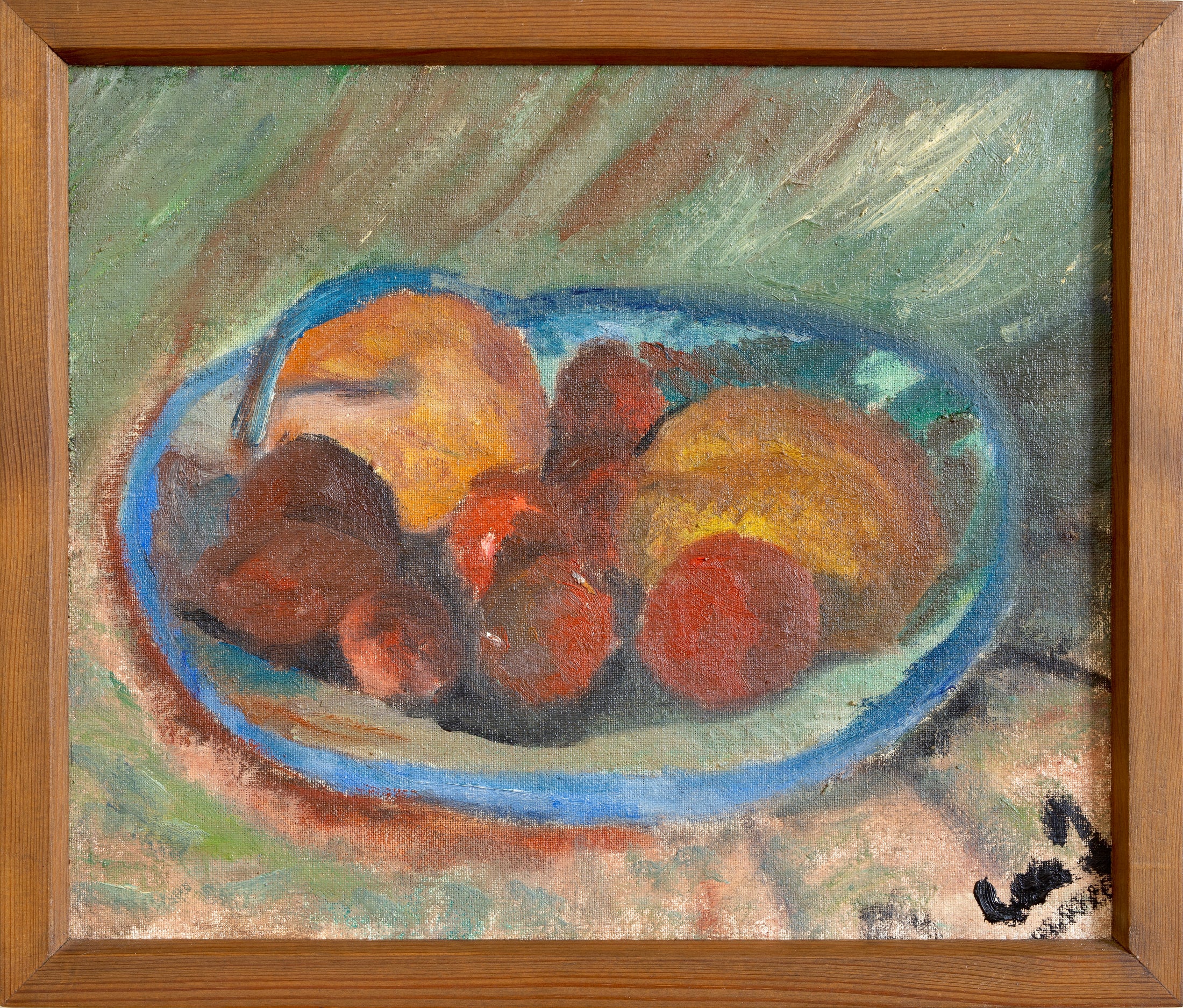 Vintage Original Kitchen Still Life Oil Painting from Sweden