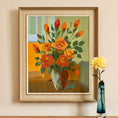 Load image into Gallery viewer, Mid Century Vintage Floral Oil Painting from Sweden
