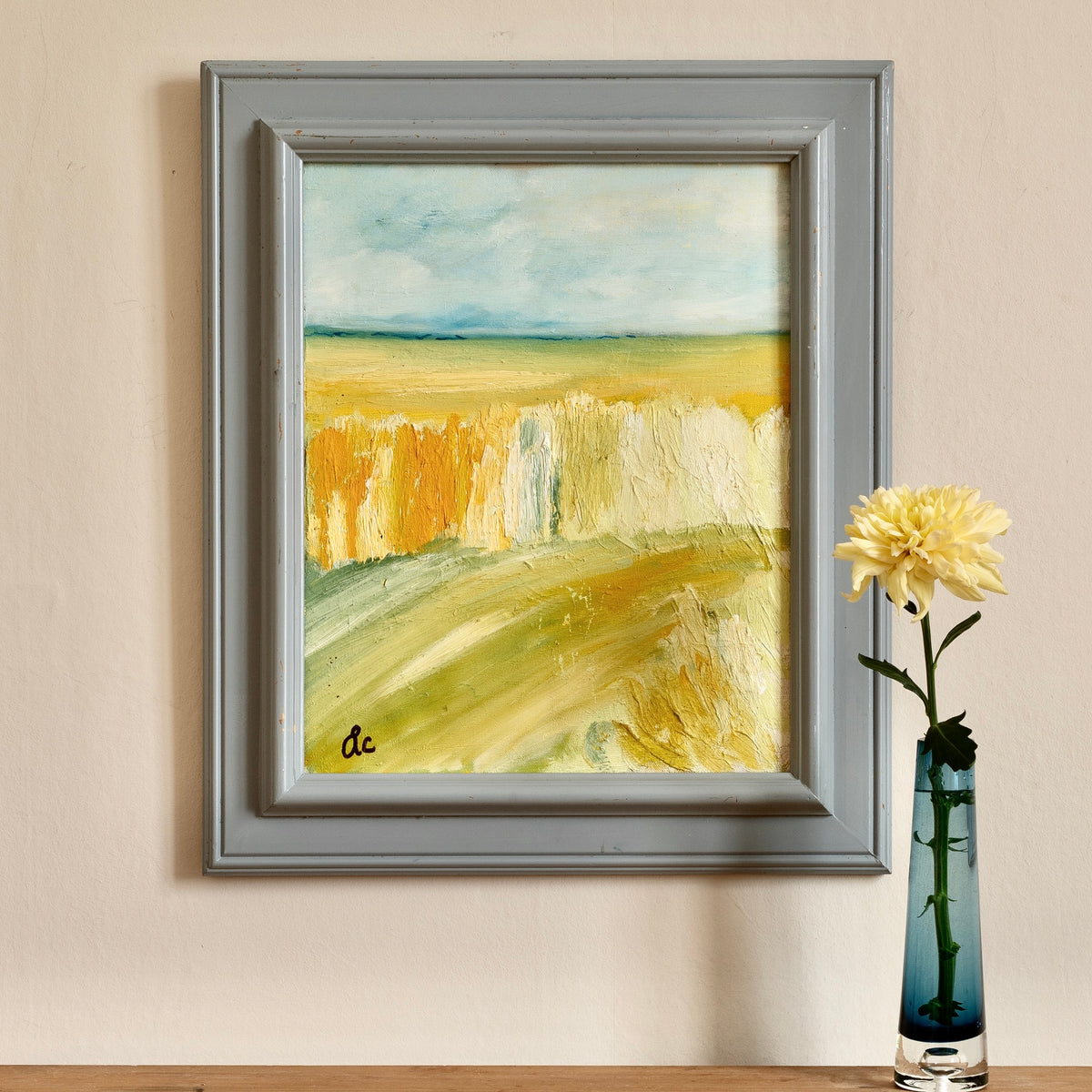Vintage Art Room Original Mid Century Landscape From Sweden
