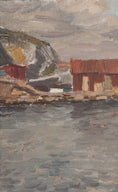 Load image into Gallery viewer, Vintage Art Room Original Coastal Oil Painting from Sweden 1934
