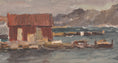 Load image into Gallery viewer, Vintage Art Room Original Coastal Oil Painting from Sweden 1934
